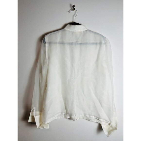 Vintage Michael Marcella 1980's Cocktail Party Shirt White Size 14 - Picture 8 of 10